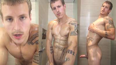 JustTheGays thumbnail for Alec Nysten jerks in the shower - amateur gay porn from OnlyFans, MyVidster, GayForFans and more! - Jerk Off, Shower