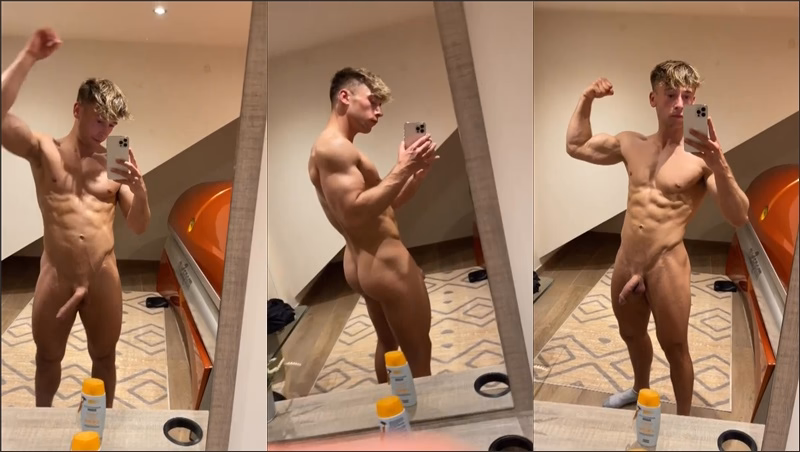 JustTheGays thumbnail for irish-x shows us his body in the bathroom - amateur gay porn from OnlyFans JustForFans GayForFans - 