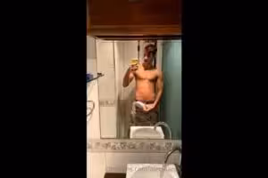 JustTheGays thumbnail for Quick jerk off in the bathroom – Alec Santos (alec_sants) - amateur gay porn from OnlyFans JustForFans GayForFans - 