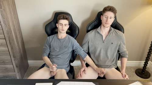 OnlyGays thumbnail for TheStepBrothers – Watching porn and jerking off together - amateur gay porn from OnlyFans, MyVidster, GayForFans and more! - Jerk Off