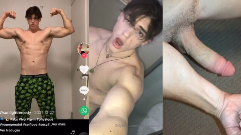 JustTheGays thumbnail for Tiktoker Adrian (sunlightremedy) jerk and cum compilation - amateur gay porn from OnlyFans JustForFans GayForFans - 