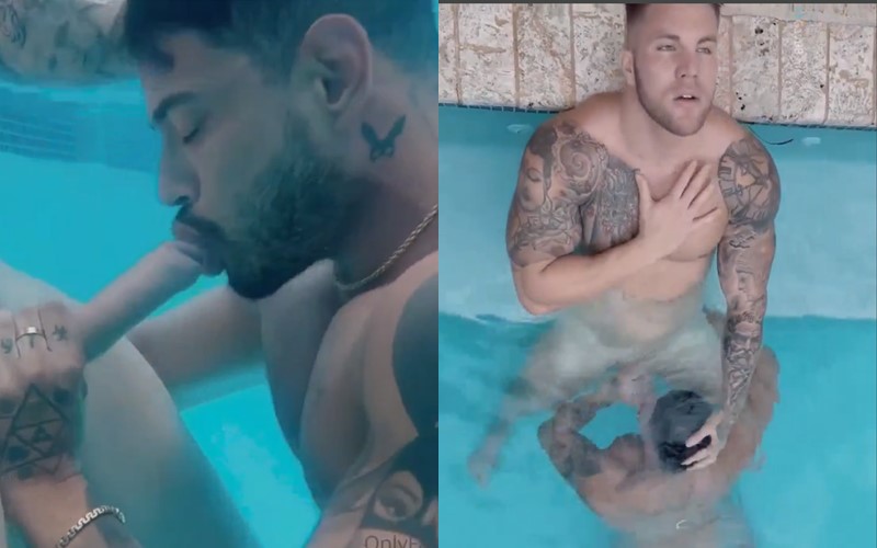 JustTheGays thumbnail for Philippe Soulier and Alejo Ospina fuck poolside - amateur gay porn from OnlyFans, MyVidster, GayForFans and more! - Anal, Latin, Outdoor