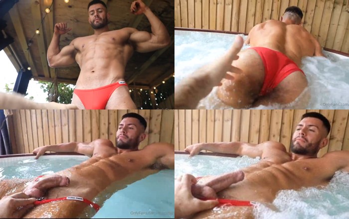 JustTheGays thumbnail for Reece Hunk – fooling around and worship in the hot tub - amateur gay porn from OnlyFans, MyVidster, GayForFans and more! -