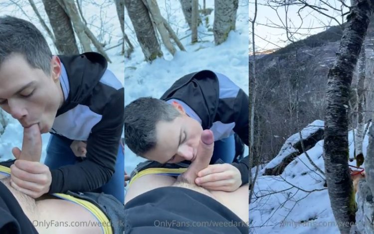OnlyGays thumbnail for Weedarks – blowjob on a winter hike - amateur gay porn from OnlyFans, MyVidster, GayForFans and more! - 
