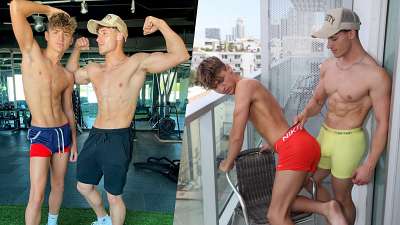 JustTheGays thumbnail for Aaron The Kid and Rawr_ItsBen jerk off together - amateur gay porn from OnlyFans, MyVidster, GayForFans and more! - Jerk Off, Young & Twink