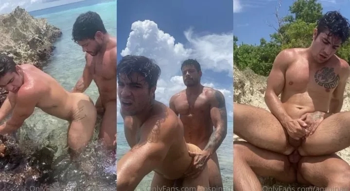 JustTheGays thumbnail for Alejo Ospina and Daniel Montoya – Sex in the Sea - amateur gay porn from OnlyFans, MyVidster, GayForFans and more! - Latin, Outdoor