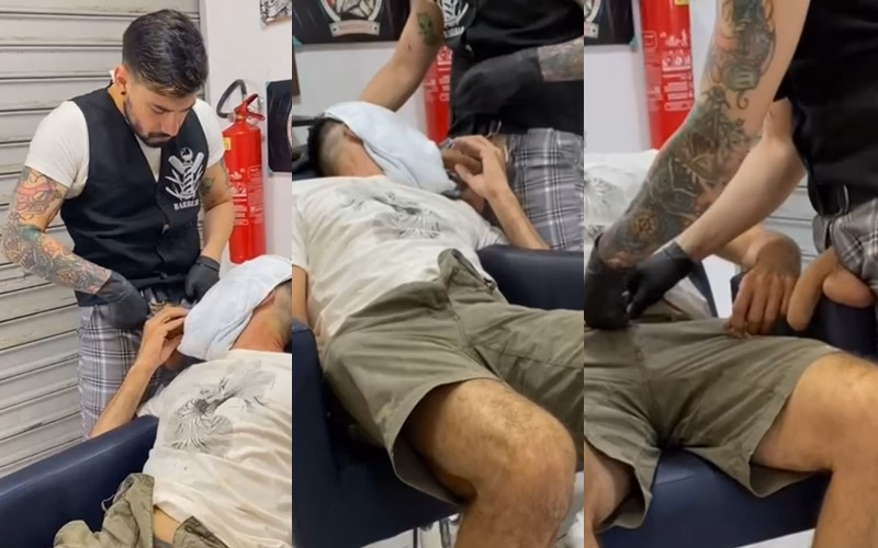thumbnail for Garotoargentino – fucking in the barber chair