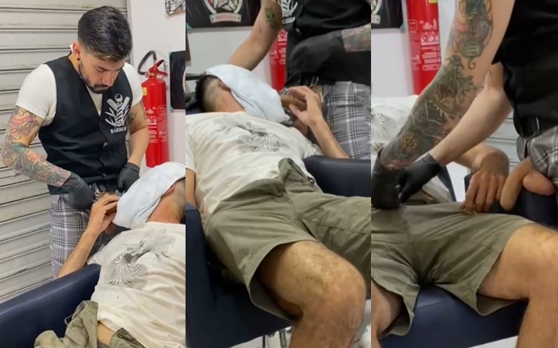 JustTheGays thumbnail for Garotoargentino – fucking in the barber chair - amateur gay porn from OnlyFans, MyVidster, GayForFans and more! - 