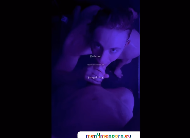 JustTheGays thumbnail for Angelicboy sucks Allarext in the shower - amateur gay porn from OnlyFans JustForFans GayForFans - 