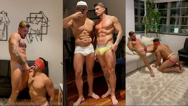 JustTheGays thumbnail for AnonBttmMia worships Gael Jacob while he jerks off