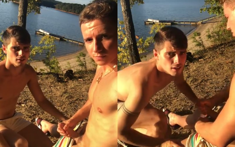 JustTheGays thumbnail for Ben Masters watches Ryan Macgregor jerk off by the lake – BenMastersxxx - amateur gay porn from OnlyFans, MyVidster, GayForFans and more! - Jerk Off, Outdoor, Young & Twink