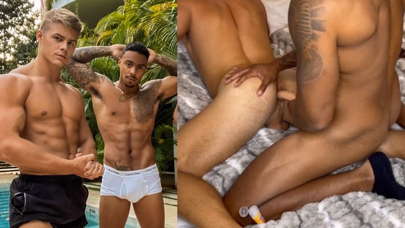 JustTheGays thumbnail for Caramelbadboy fucks Peachy Boy with a dildo - amateur gay porn from OnlyFans JustForFans GayForFans - 