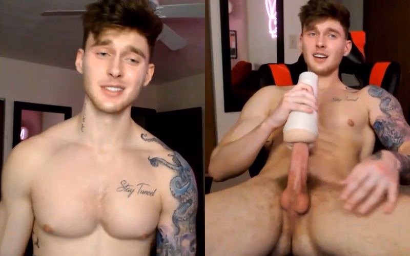 JustTheGays thumbnail for Cutie Brent fucks a toy - amateur gay porn from OnlyFans JustForFans GayForFans - 
