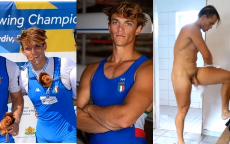 JustTheGays thumbnail for Olympic rower Andrea P – post shower nudes - amateur gay porn from OnlyFans JustForFans GayForFans - 