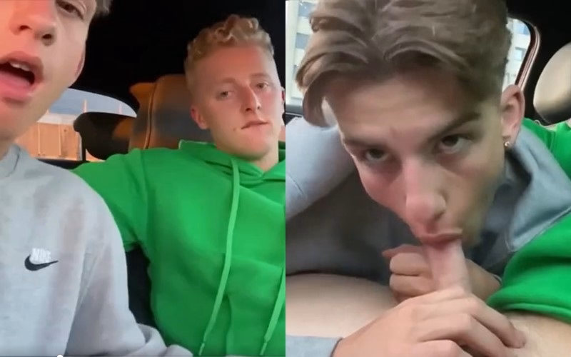 onlytwinks thumbnail for Blowing my friend in the car