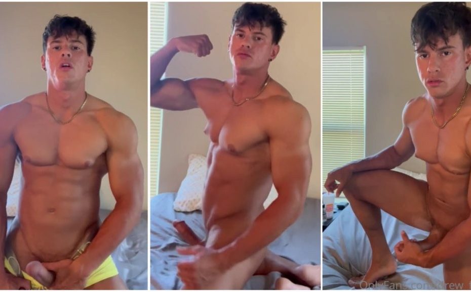 JustTheGays thumbnail for Drew_flexx – Young bodybuilder jerks off - amateur gay porn from OnlyFans, MyVidster, GayForFans and more! - Jerk Off, Solo