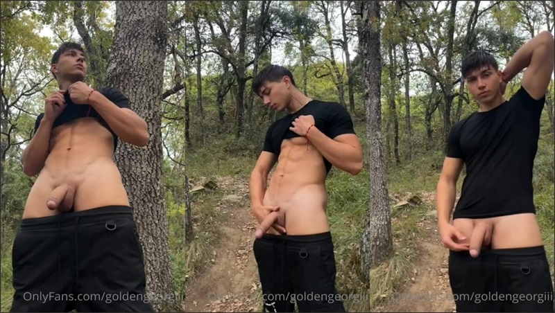 JustTheGays thumbnail for Golden Georgiii (Golden Georgiii) jerks in the woods - amateur gay porn from OnlyFans, MyVidster, GayForFans and more! - Jerk Off, Outdoor, Solo
