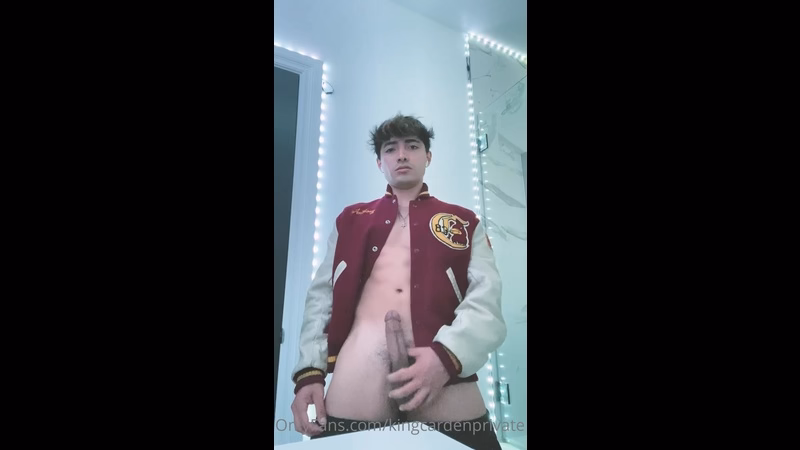 JustTheGays thumbnail for Jerking off in my varsity jacket and tasting my load – Aedan Carden (prettyboyaedan) - amateur gay porn from OnlyFans JustForFans GayForFans - 