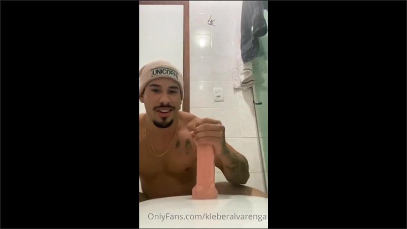 JustTheGays thumbnail for Kleber Alvarenga cums while bouncing on big dildo - amateur gay porn from OnlyFans, MyVidster, GayForFans and more! - Jerk Off, Solo, Toys