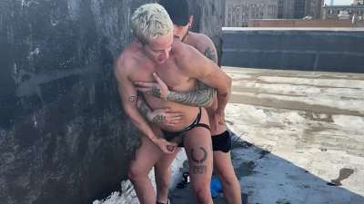 JustTheGays thumbnail for Rooftop Bang! – Seth Knight, Joey Parker – RFC - amateur gay porn from OnlyFans, MyVidster, GayForFans and more! - video