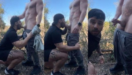 JustTheGays thumbnail for Brandtsboys – Brandt Gave Me A Facial On A Busy Trail Behind His House - amateur gay porn from OnlyFans, MyVidster, GayForFans and more! - Outdoor