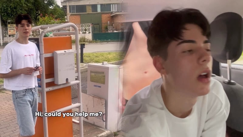 JustTheGays thumbnail for I picked up a twink at the gas station and fucked him in the car - amateur gay porn from OnlyFans JustForFans GayForFans - 
