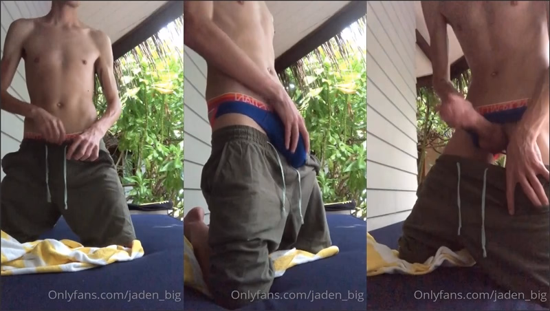 JustTheGays thumbnail for jaden_big jerks off on the porch - amateur gay porn from OnlyFans JustForFans GayForFans - Jerk Off, Outdoor, Solo, Young/Twink