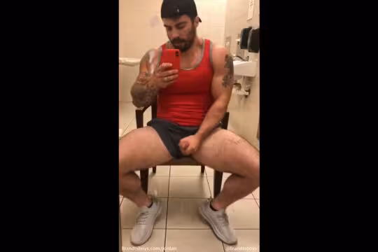 JustTheGays thumbnail for Jerking off in the bathroom and shooting my load over the mirror JordanxBrandt - amateur gay porn from OnlyFans JustForFans GayForFans - 