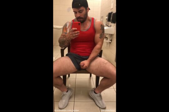 OnlyGays thumbnail for Jerking off in the bathroom and shooting my load over the mirror JordanxBrandt - amateur gay porn from OnlyFans, MyVidster, GayForFans and more! -