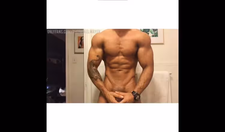 JustTheGays thumbnail for Showing off my muscles and jerking my thick cock till I cum TheFackelmayer - amateur gay porn from OnlyFans JustForFans GayForFans - 