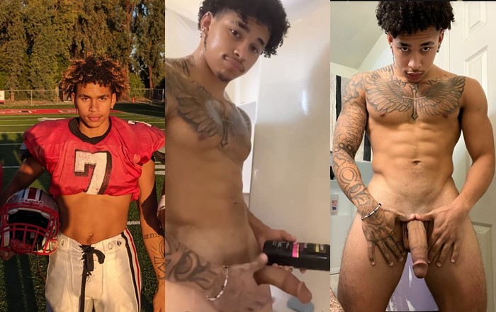 JustTheGays thumbnail for Tattedlightskin shows off his cock and ass - amateur gay porn from OnlyFans, MyVidster, GayForFans and more! - video