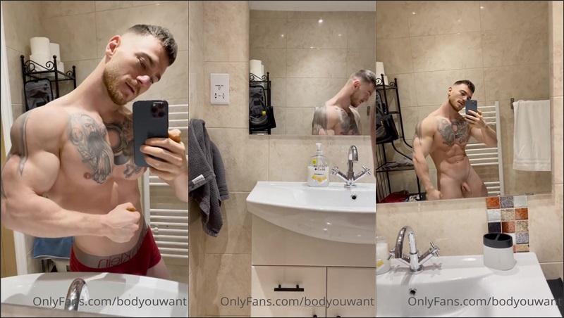 OnlyGays thumbnail for Bodyouwant shows off in the bathroom mirror - amateur gay porn from OnlyFans, MyVidster, GayForFans and more! - Solo
