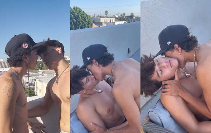 JustTheGays thumbnail for Ethan Wilson (wilsonesthetics) and friend – hot make out – part 1 - amateur gay porn from OnlyFans, MyVidster, GayForFans and more! - Outdoor