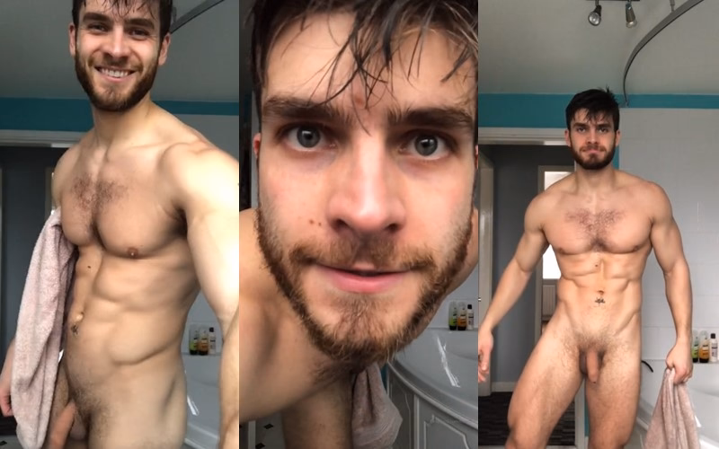 JustTheGays thumbnail for Marcod shows off his body after a shower - amateur gay porn from OnlyFans JustForFans GayForFans - 