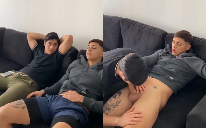 JustTheGays thumbnail for Nastacioxxfree gets sucked by Gianlucaok – Netflix and sucking - amateur gay porn from OnlyFans, MyVidster, GayForFans and more! - Oral