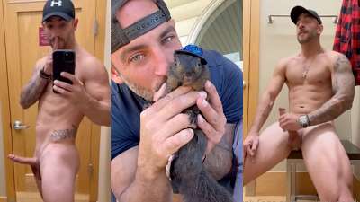 JustTheGays thumbnail for Squirrel Daddy (Mark Longo) jerks off – 2 - amateur gay porn from OnlyFans, MyVidster, GayForFans and more! - Daddy, Jerk Off, Solo