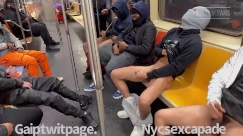 JustTheGays thumbnail for NycSexcapade – Party on the train 2 - amateur gay porn from OnlyFans, MyVidster, GayForFans and more! - Outdoor