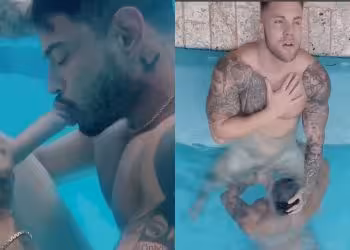 JustTheGays thumbnail for Philippe Soulier and Alejo Ospina fuck in pool - amateur gay porn from OnlyFans JustForFans GayForFans - Anal, Latin, Outdoor