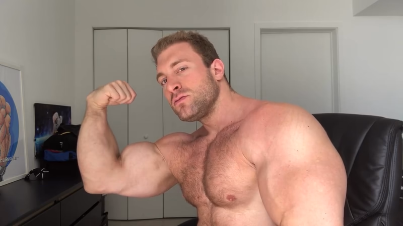 JustTheGays thumbnail for Straight Alpha Bodybuilder Verbal Muscle Worship and Ass Play - amateur gay porn from OnlyFans JustForFans GayForFans - Muscle, Worship
