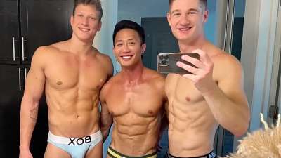 JustTheGays thumbnail for Bryce Jax and James Cassidy have a threesome with Jkab Ethan Dale - amateur gay porn from OnlyFans, MyVidster, GayForFans and more! - Group