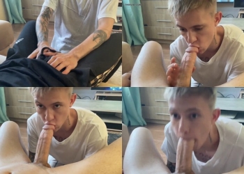 JustTheGays thumbnail for Twink sucks on his boyfriend’s cock - amateur gay porn from OnlyFans, MyVidster, GayForFans and more! - Oral, Young & Twink