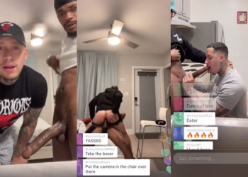 JustTheGays thumbnail for Live kitchen BJ - amateur gay porn from OnlyFans, MyVidster, GayForFans and more! - Oral