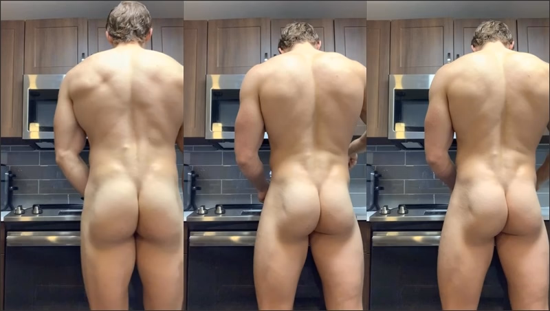JustTheGays thumbnail for ShreddedC cooks naked - amateur gay porn from OnlyFans JustForFans GayForFans - 