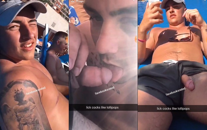 JustTheGays thumbnail for Guys show off their cocks while tanning and fool around afterwards - amateur gay porn from OnlyFans, MyVidster, GayForFans and more! - video