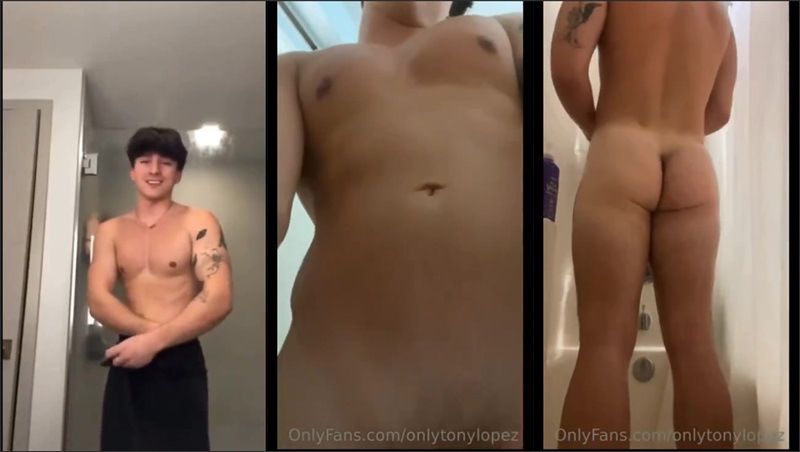 JustTheGays thumbnail for Tony Lopez shows off his body in the shower – onlytonylopez - amateur gay porn from OnlyFans, MyVidster, GayForFans and more! - Shower, Solo, Young & Twink