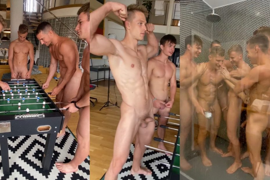 OnlyGays thumbnail for Ex-Belami models pay foosball naked - amateur gay porn from OnlyFans, MyVidster, GayForFans and more! -