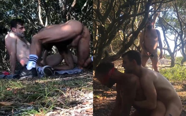 OnlyGays thumbnail for Fucking in the woods while a stranger watches - amateur gay porn from OnlyFans, MyVidster, GayForFans and more! -