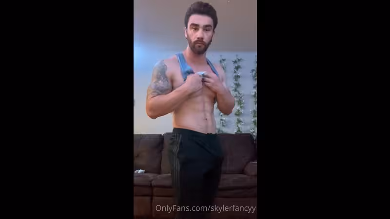 JustTheGays thumbnail for Jerking off and cumming over myself – Skyler Fancy (shredtacular) - amateur gay porn from OnlyFans JustForFans GayForFans - 