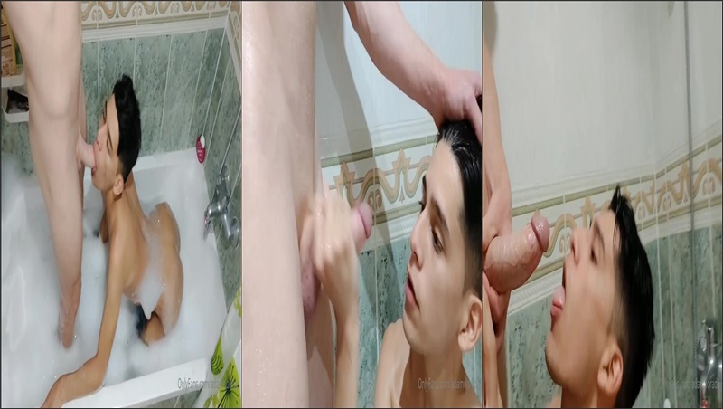 OnlyGays thumbnail for adamdorado sucks a cock in the bathtub - amateur gay porn from OnlyFans, MyVidster, GayForFans and more! -