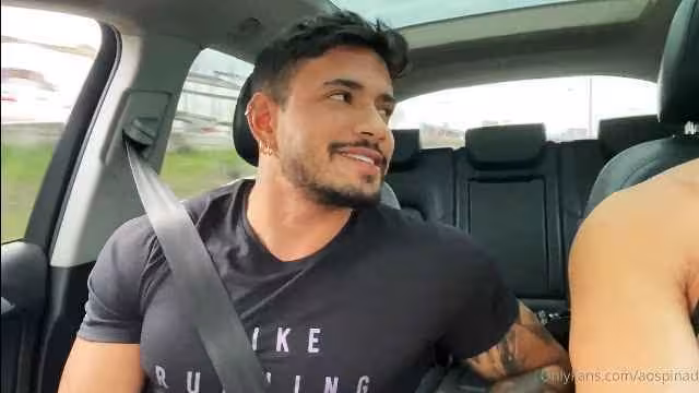 JustTheGays thumbnail for Alejo Ospina – Gets Fucked By A Stranger In A Car - amateur gay porn from OnlyFans JustForFans GayForFans - 